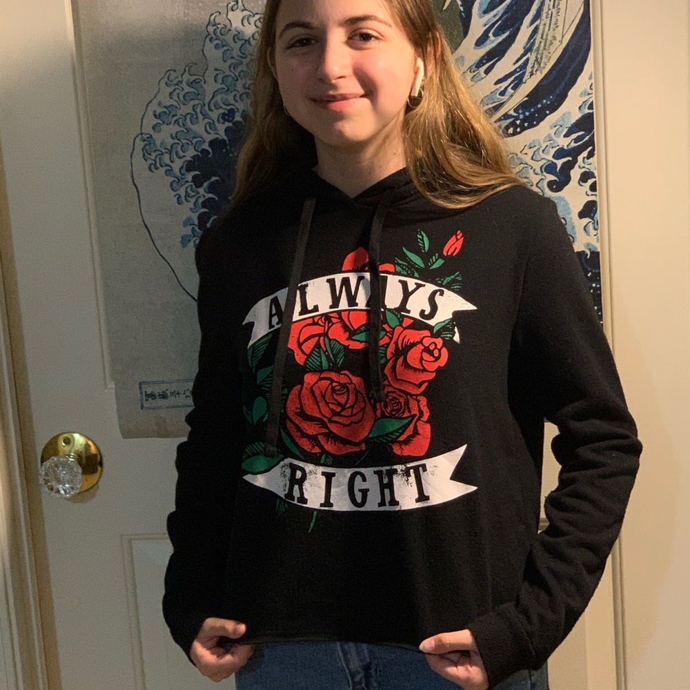 “Always Right” Black Sweatshirt NWOT